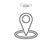 vector map pin location Basic Rounded Lineal