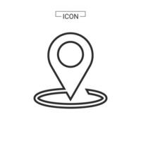 vector map pin location Basic Rounded Lineal