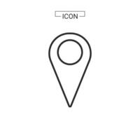 vector map pin location Basic Rounded Lineal