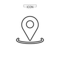 vector map pin location Basic Rounded Lineal