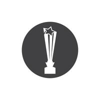 Simple Trophy logo design Vector Template