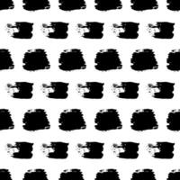 Seamless pattern with dark hand drawn scribble smear on white background. Abstract grunge texture. Vector illustration