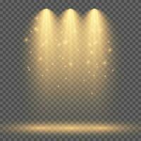 Lighting with spotlight illumination effects vector