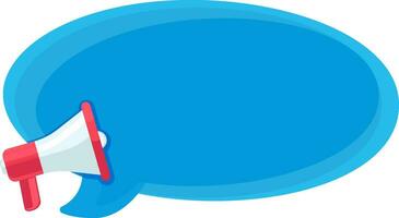 sell banner with red megaphone and blue bubble talk vector