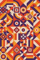 Bauhaus geometric shape. Seamless pattern with geometric shapes retro color. Vector illustration.