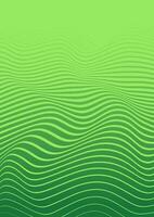 Abstract green background with wavy lines. Vector illustration for your design