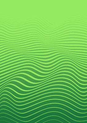 Abstract green background with wavy lines. Vector illustration for your design
