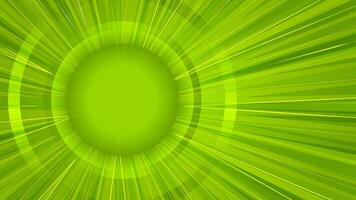 Green abstract background with rays. Sunburst illustration for your graphic design. vector