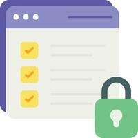 secure flat icon design style vector