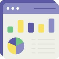web analytic  flat icon design style vector
