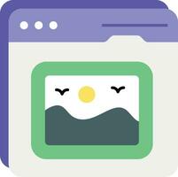 web image flat icon design style vector