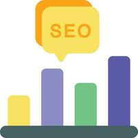 seo chat flat icon design style vector