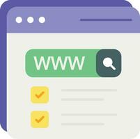 search enginee flat icon design style vector