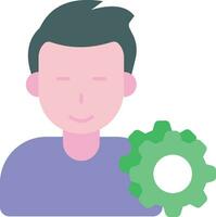 user setting flat icon design style vector