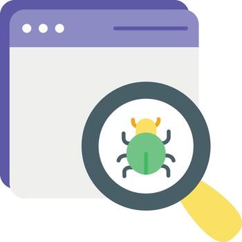web bug flat icon design style vector