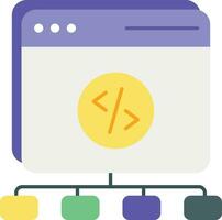 web coding flat icon design style vector