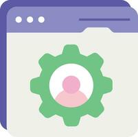 user setting flat icon design style vector