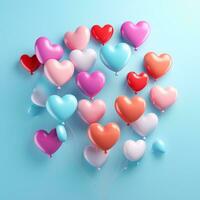 valentine pastel mini heart style 3d clay AI Generated photo