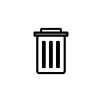 trash can icon on a white background vector