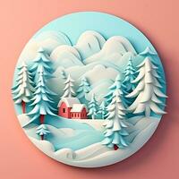 christmas holiday 3d clay illustration AI Generated photo