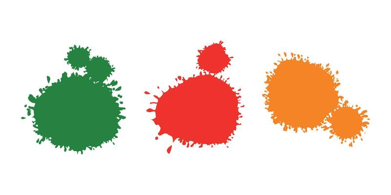 splashes of liquid paint droplets, and splashes of ink.