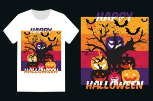 plantilla de vector de diseño de camiseta de halloween.