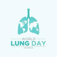 World lung day. Vector illustration of World lung day awareness poster with healthy lungs and inhaler.