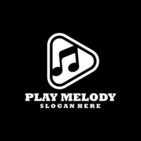 play melody entertaiment  logo design vector