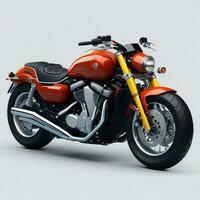 Motorcycle on White Background, AI Generated photo