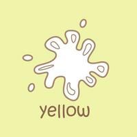 alfabeto y para amarillo vocabulario colegio lección dibujos animados digital sello contorno vector