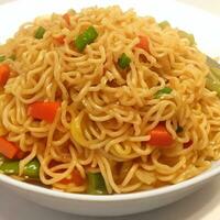 Pancit Canton, A Filipino Noodle Dish, AI Generated photo