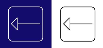 The pathfinding icon is in the form of an arrow pointing left. Available in two colors. vector
