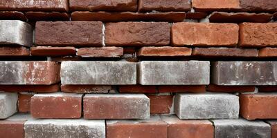 Brick wall background display high quality texture details. AI Generative photo