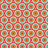 Mid Century Modern Style Pattern With Circles vector