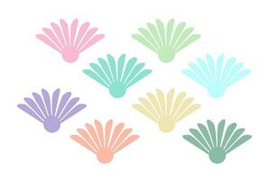 Abstract Colorful Scallop Seashell Vector Illustration