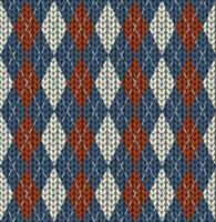 Argyle style Knitted Sweater Pattern vector