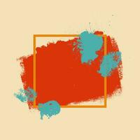 Abstract Background Empty Grunge Frame With Paint Splashes vector