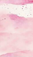 Detailed hand painted pink watercolour background vector