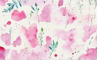 Detailed hand painted pink watercolour background vector