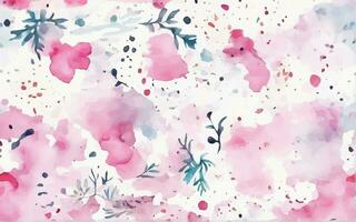 Detailed hand painted pink watercolour background vector