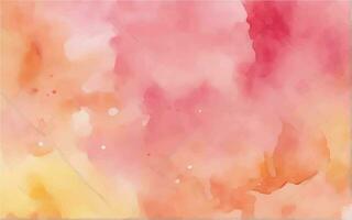 Detailed hand painted pink watercolour background vector