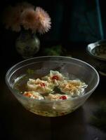 Shui lan fried wonton for chinese kung pao, in the style of flower and nature motifs AI Generated photo