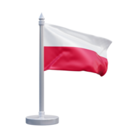 Polonia nacional bandera conjunto ilustración o 3d realista Polonia ondulación país bandera conjunto icono png
