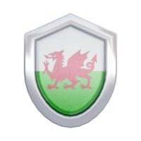 Gales nacional bandera conjunto ilustración o 3d realista Gales ondulación país bandera conjunto icono png