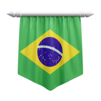 Brasilien National Flagge einstellen Illustration oder 3d realistisch Brasilien winken Land Flagge einstellen Symbol png