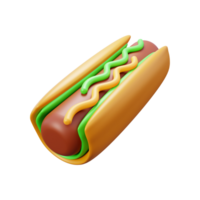 3d render of corn dog food icon or 3d corn dog food icon illustration png