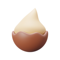 3d chestnut icon illustration or 3d healthy chestnut icon illustration png