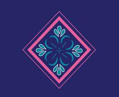 Seamless line floral vector