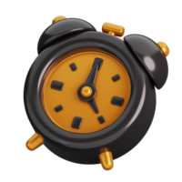 Alarm clock isolated. Black Friday Shopping Concept. 3D render illustration. png