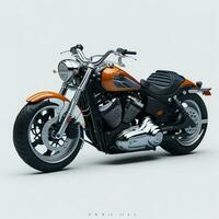 Motorcycle on White Background, AI Generated photo